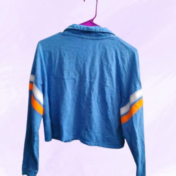 PINK Victoria's Secret drawstring collared cropped top long sleeve with dog XS - Picture 6 of 9